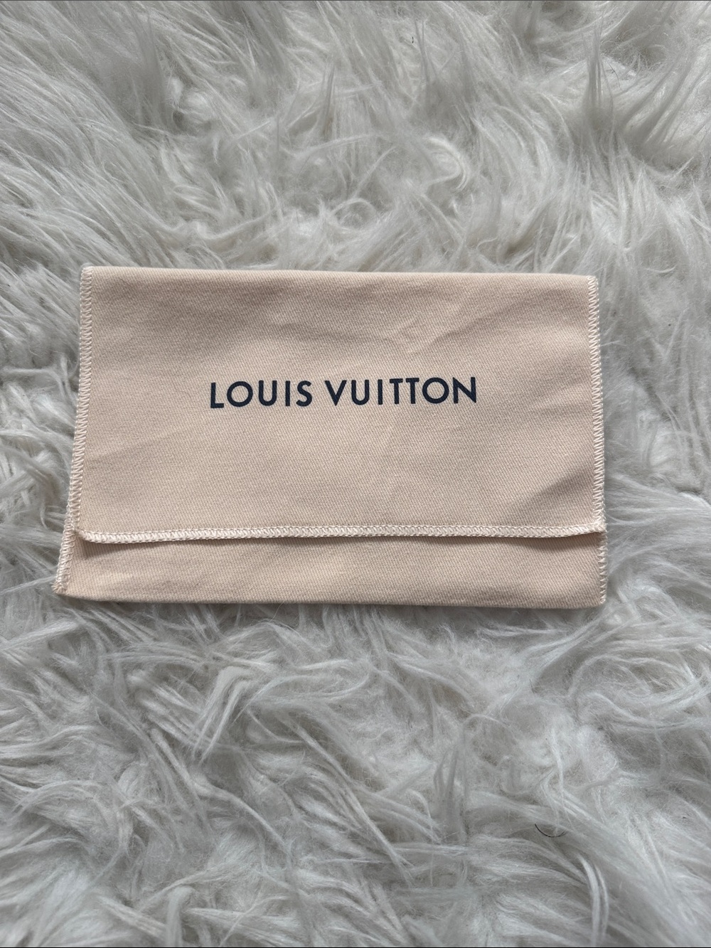 Louis Vuitton Light Beige Logo Dust Pouch